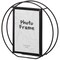 Fabulaxe Modern Circle Shape Black Metal Decor Photo Frame for Tabletop Display